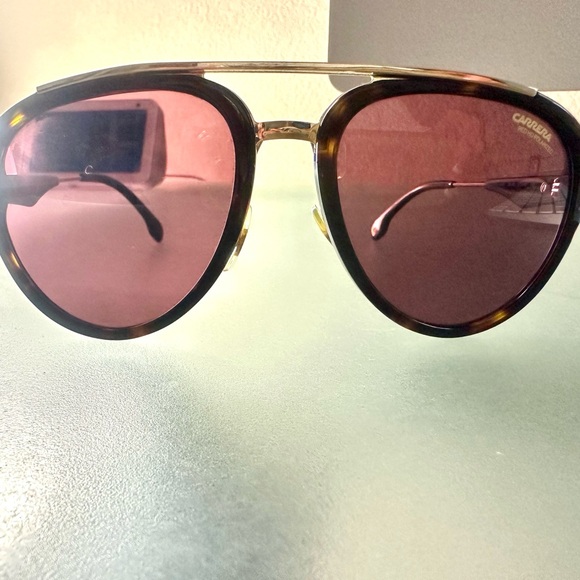 Designer Carrera Tortoise Polarized AviatorSunglasses - Picture 2 of 7